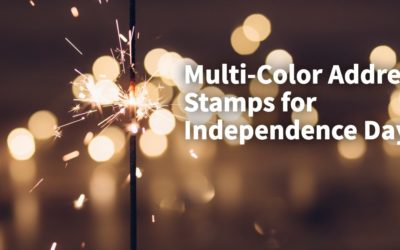 Multi-Color Address Stamps for Independence Day